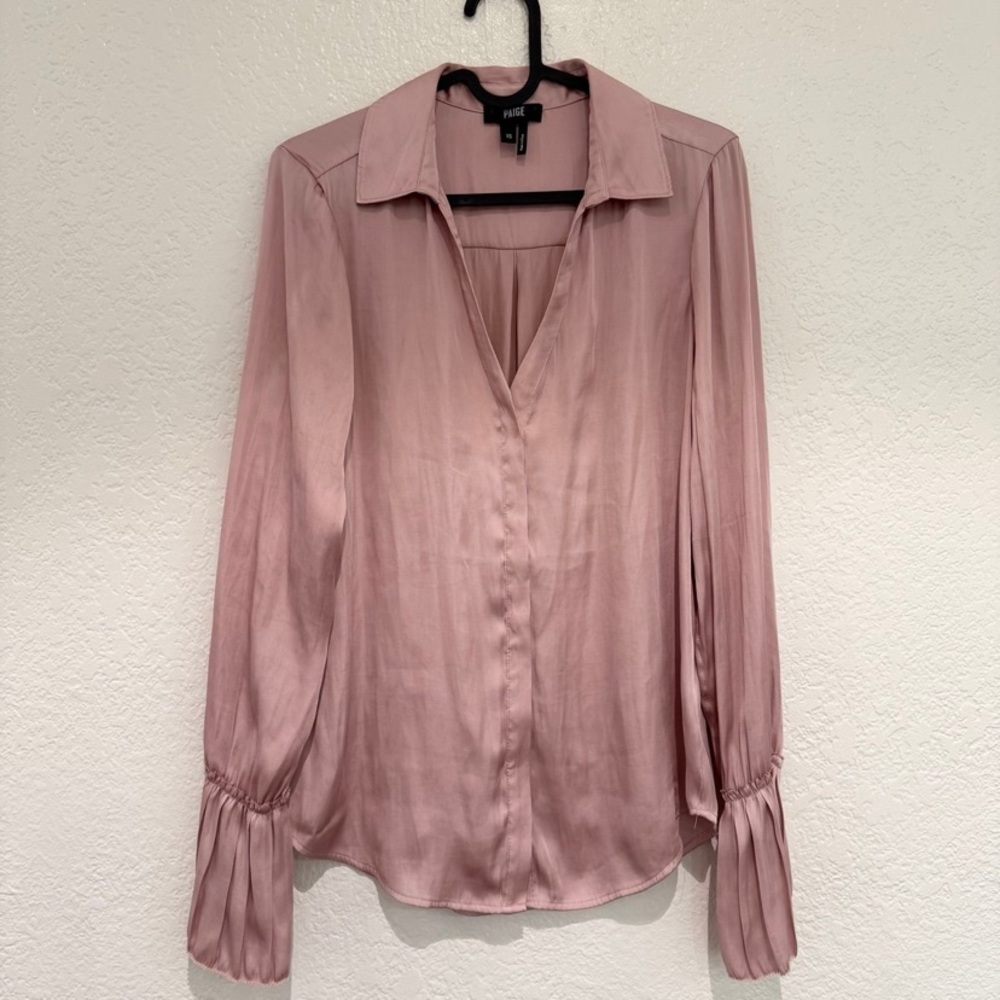 Pink silky Paige blouse